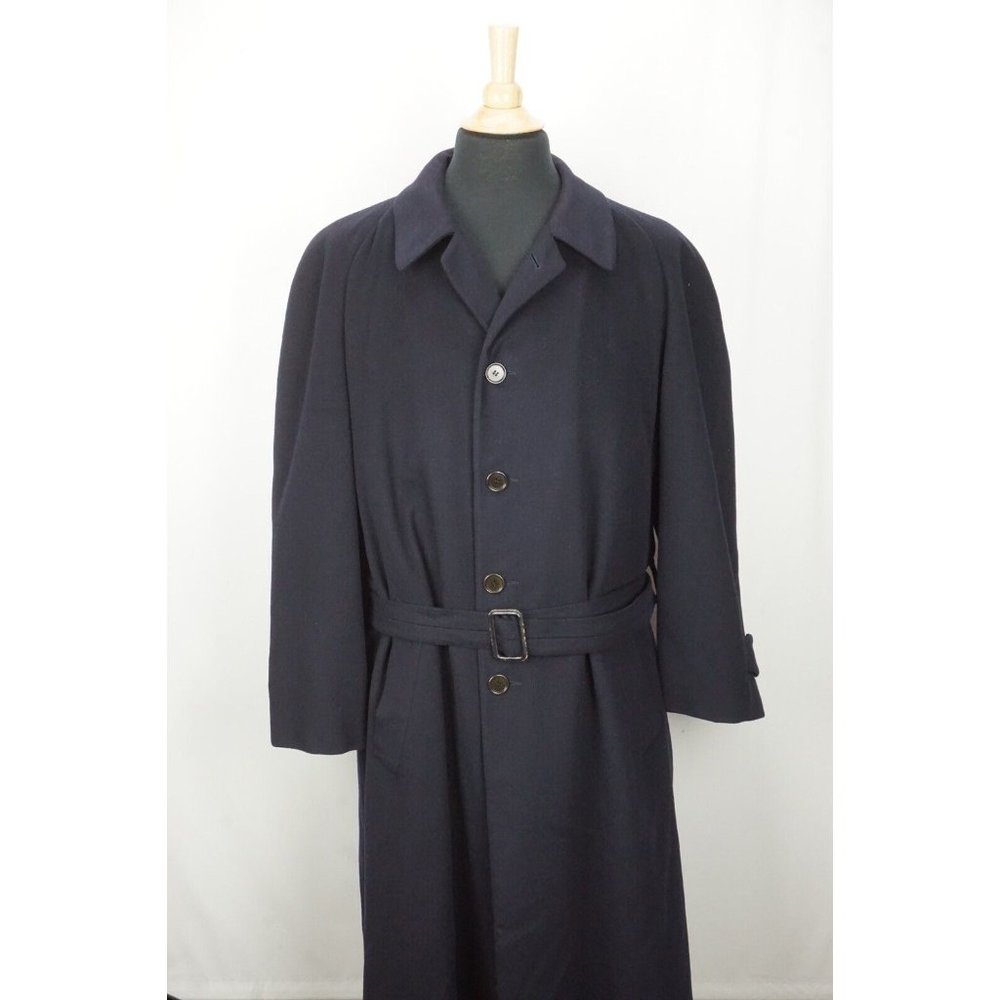 Mariano Rubinacci London House Napoli LH 100% Cashmere Belted Overcoat Sz 42R